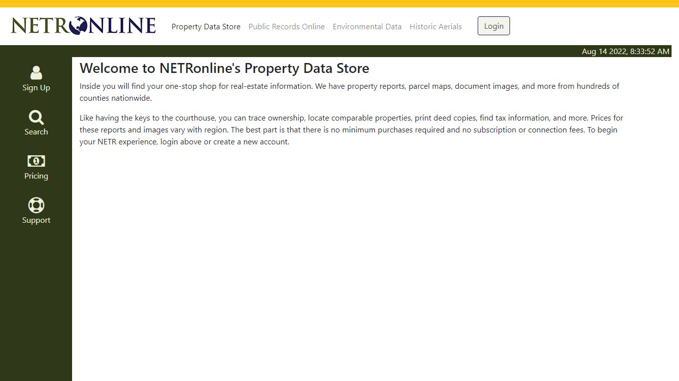 Welcome to NETRonline's Property Data Store